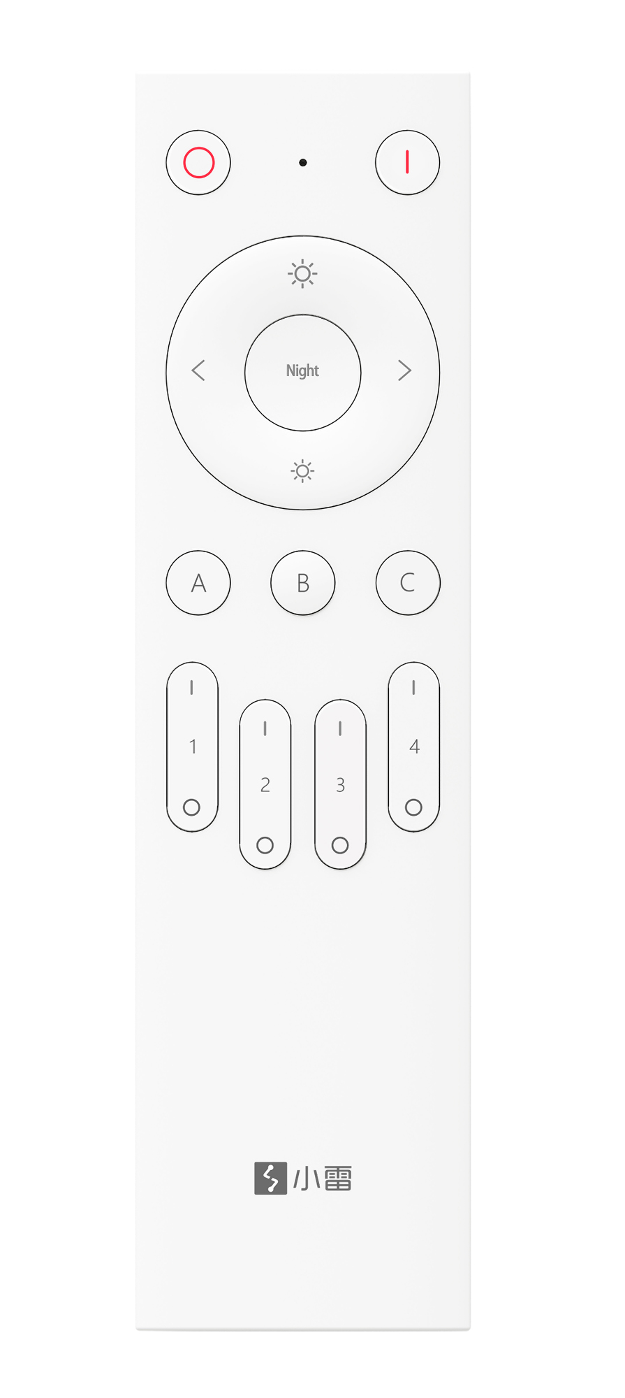 RC4-RF-B  Ltech Programmable Dimming, CT & RGBW RF Remote Control, 2.4GHz RF, CR2032, 20m Range, 3Vdc supply, 4-zone control.